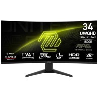 MSI Monitor 34" MAG 346CQ, UltraWide DQHD (3440×1440), LCD, crni